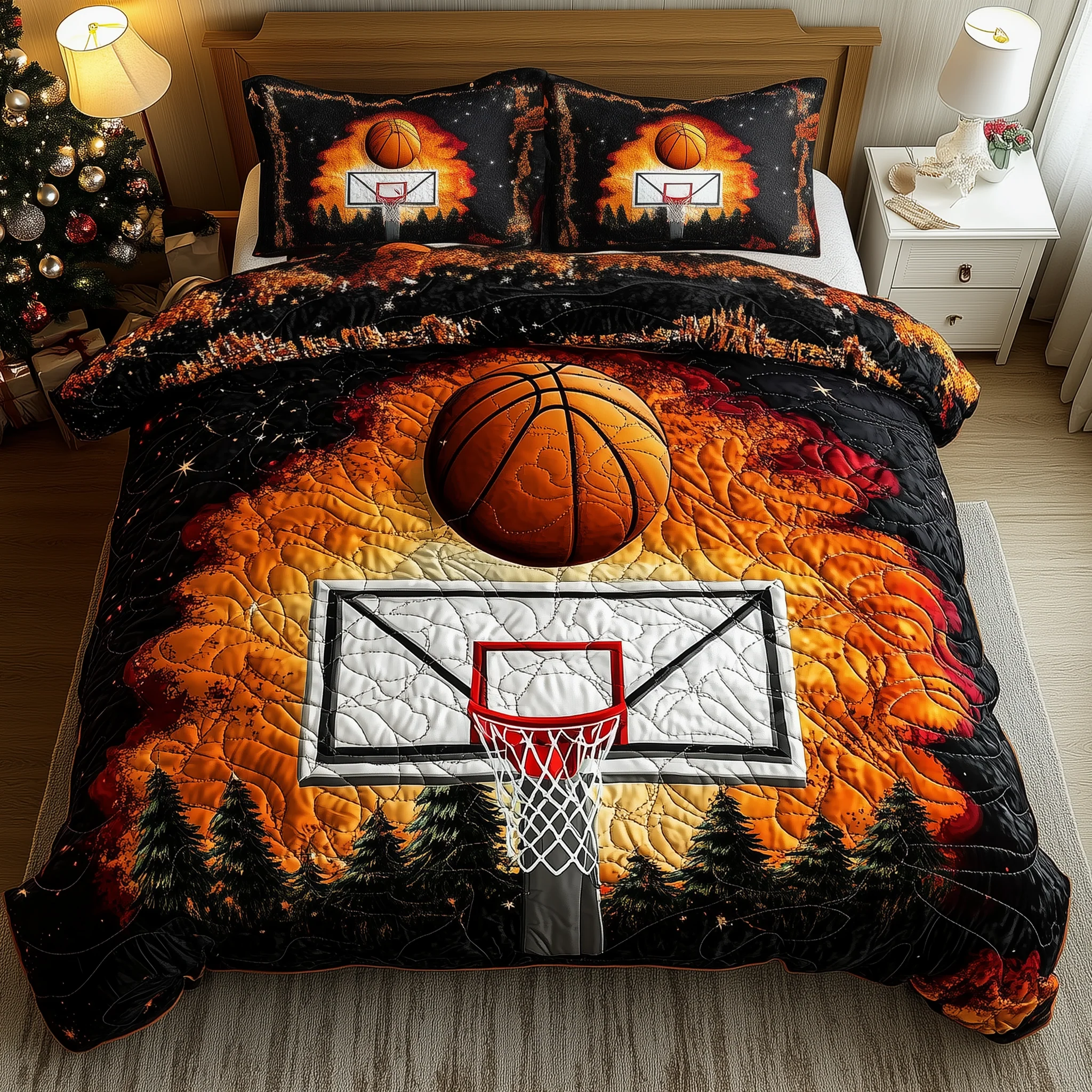 Basketball 3-Piece Quilted Bedding Set GFTOHD1432