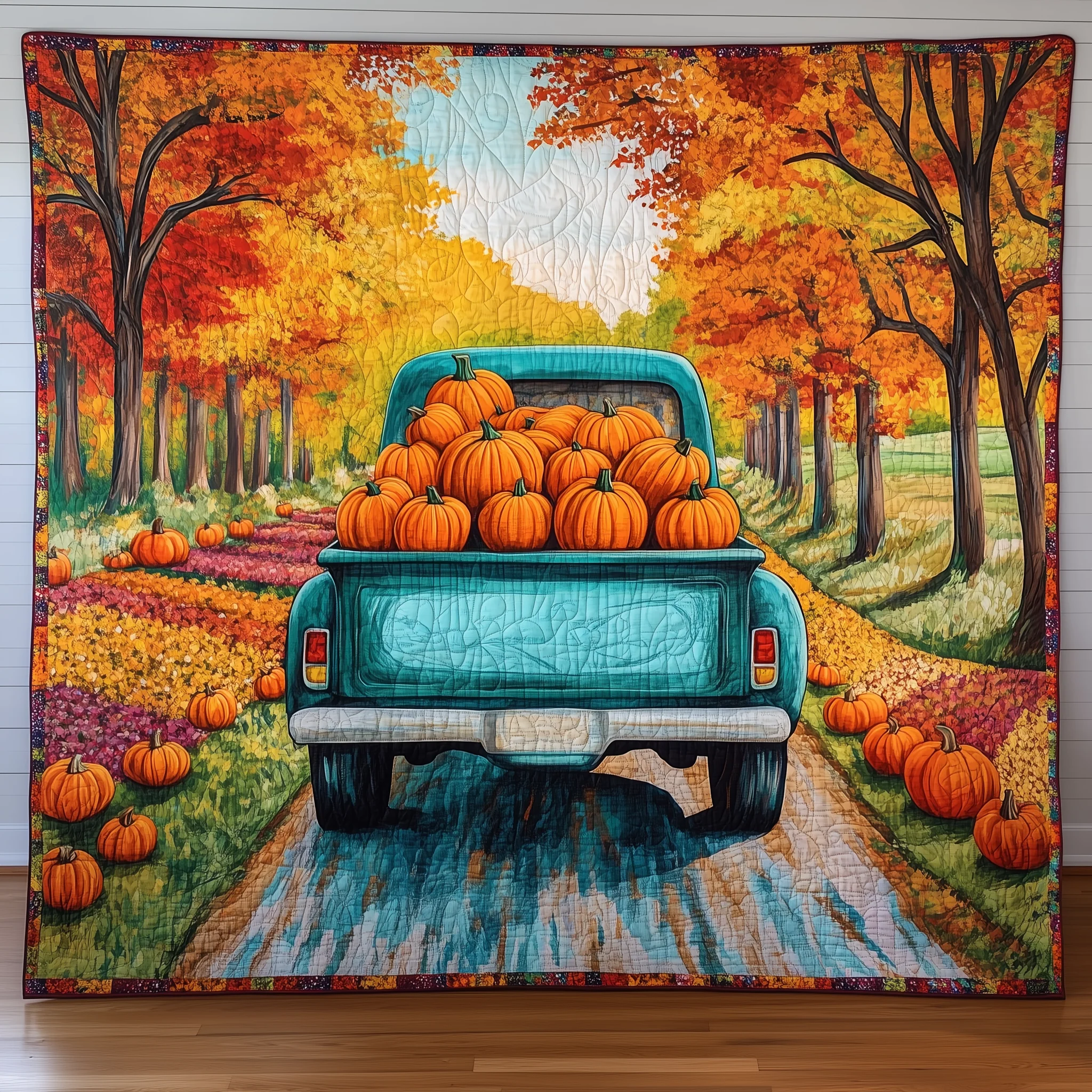 Autumn Harvest Journey Quilted Blanket GFTOHD135