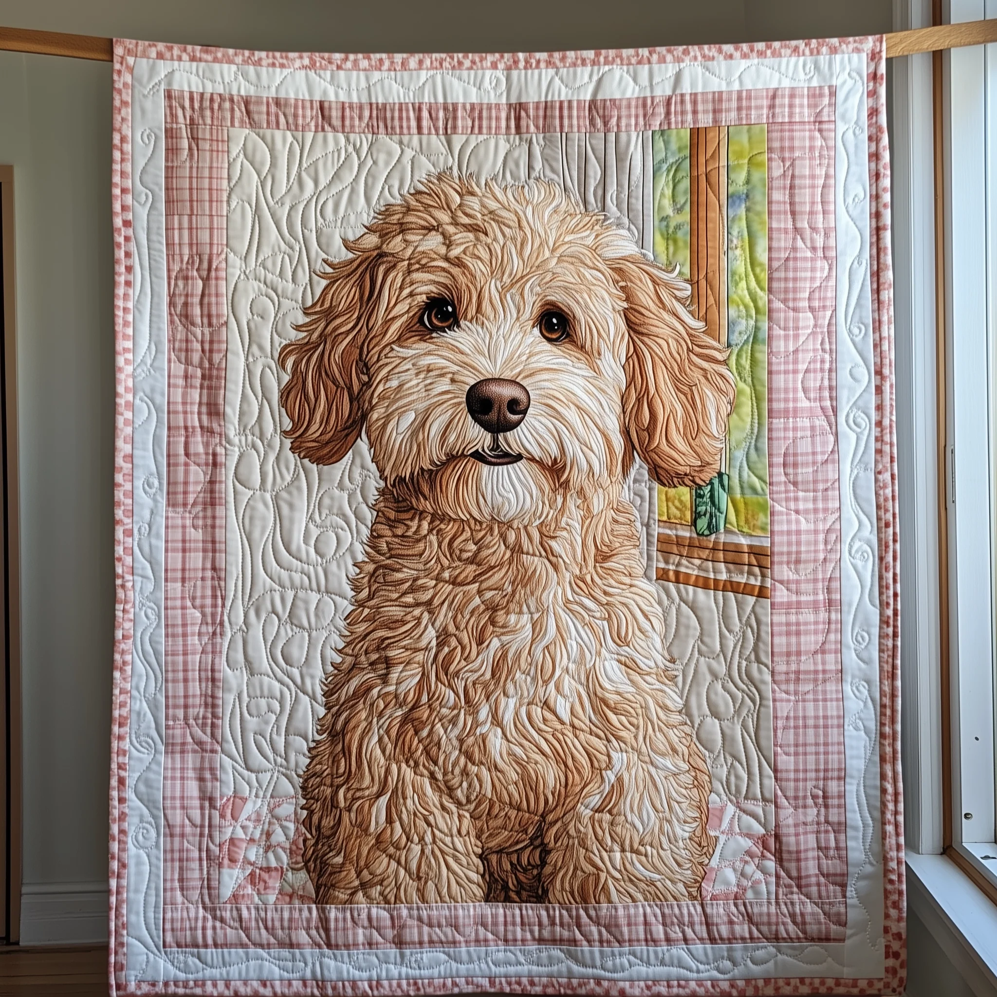Adorable Goldendoodle Quilted Blanket GFTOAB1279