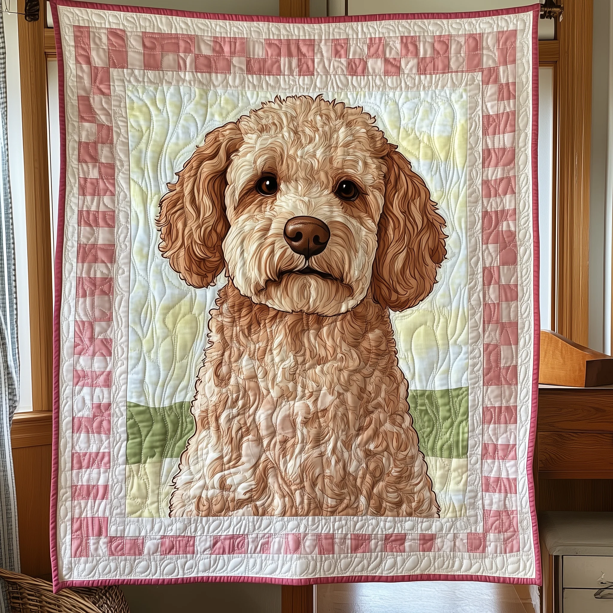 Adorable Goldendoodle Quilted Blanket GFTOAB1280