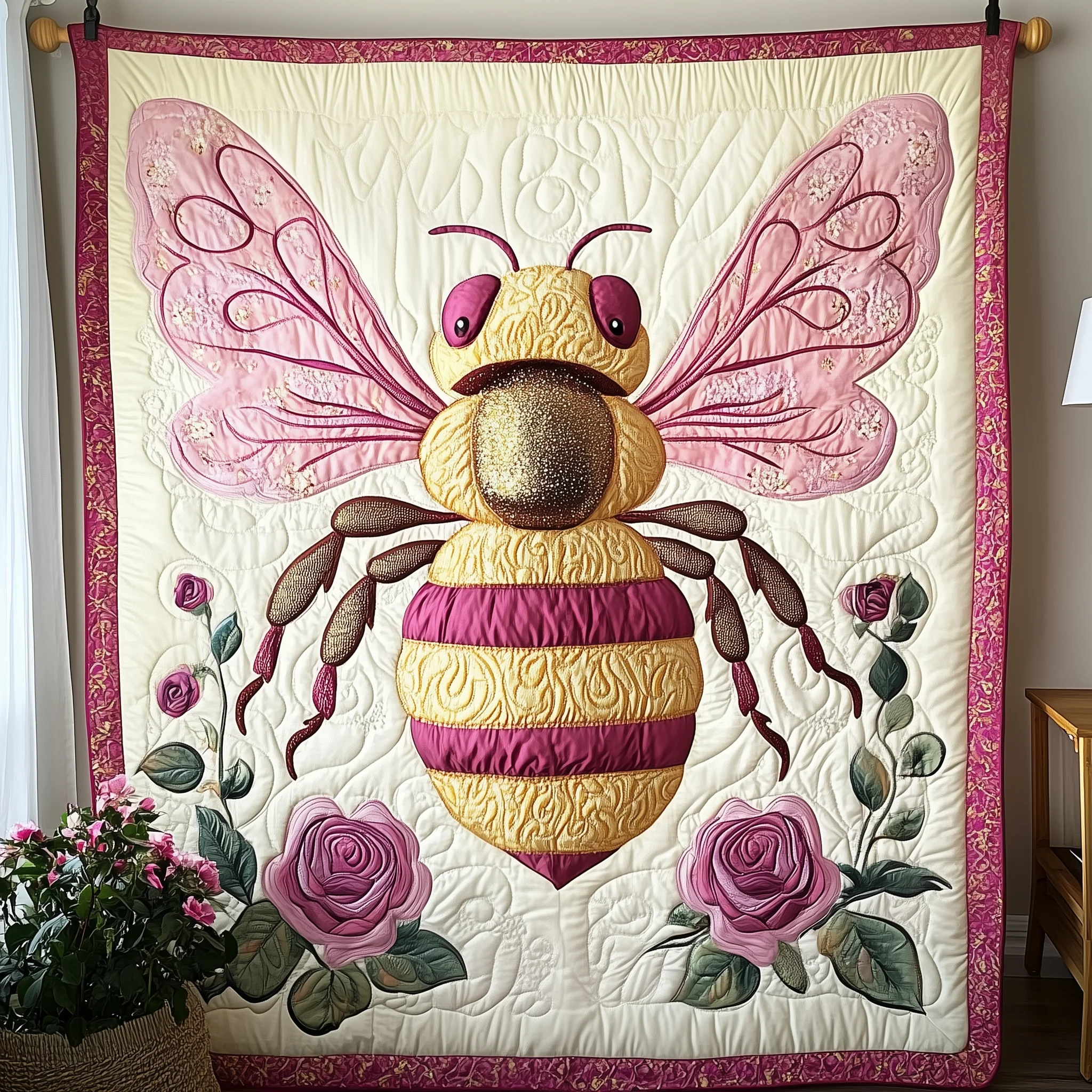 Bee In Bloom Quilted Blanket GFTOTP2129