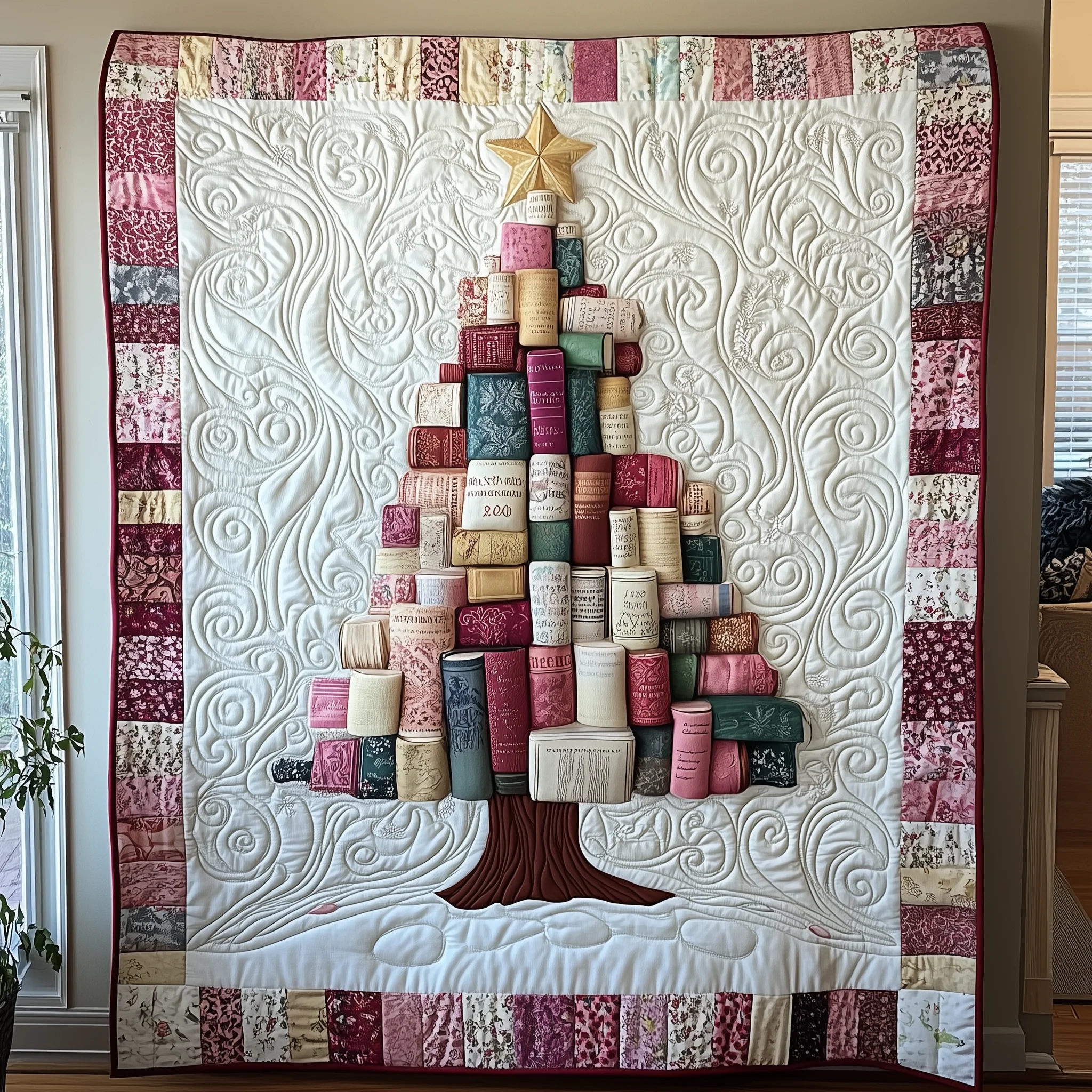 All Booked for Christmas Quilted Blanket GFTOTL1572