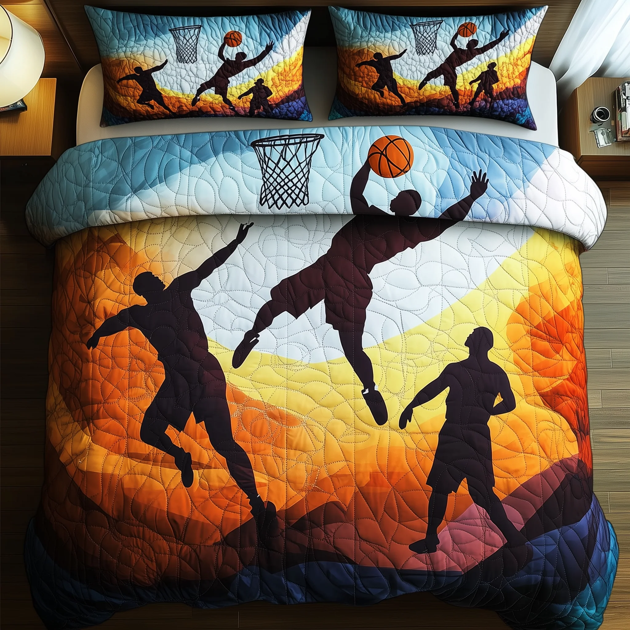 Basketball 3-Piece Quilted Bedding Set GFTOAB1769