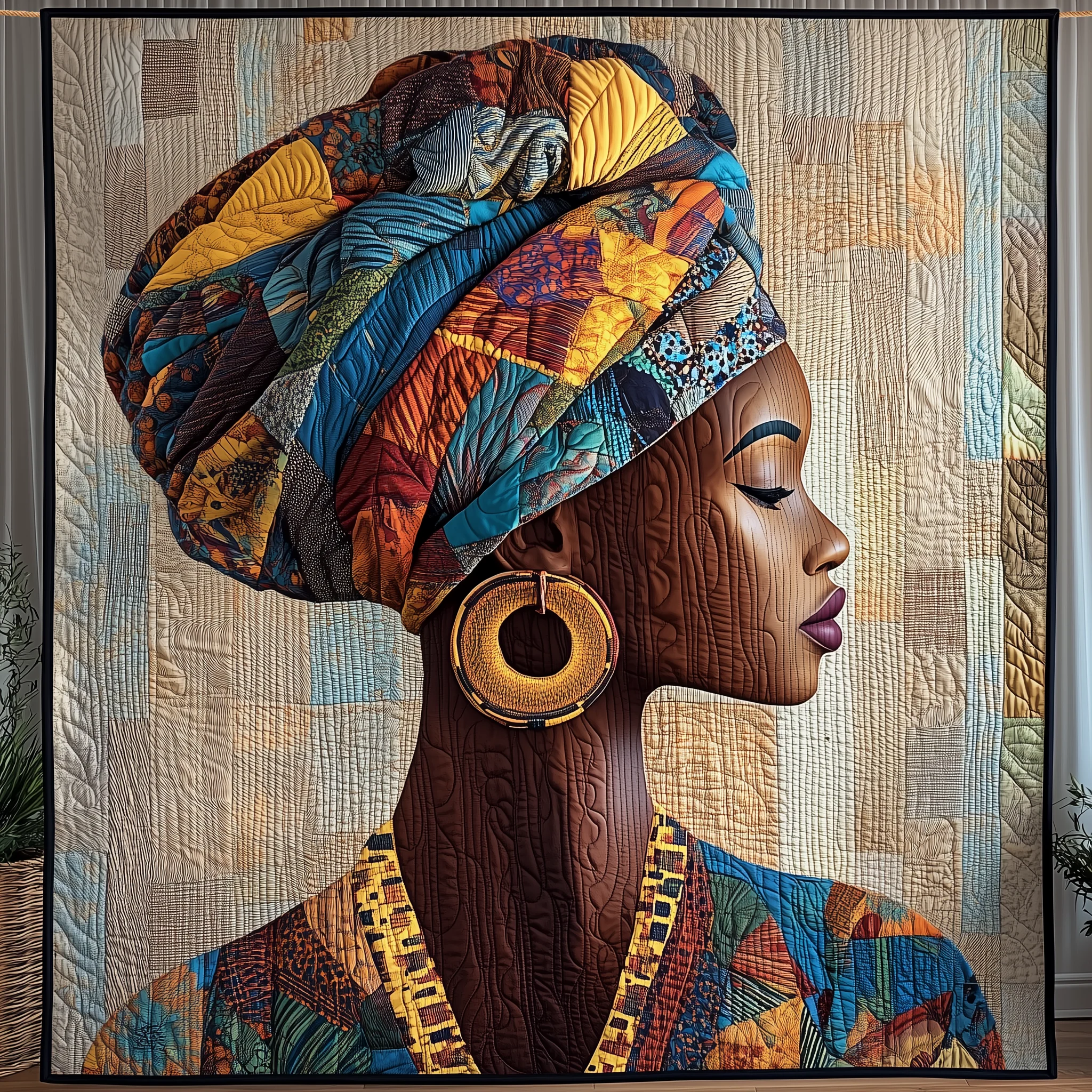 Brown Beauty Queen Quilted Blanket GFTOHD1669