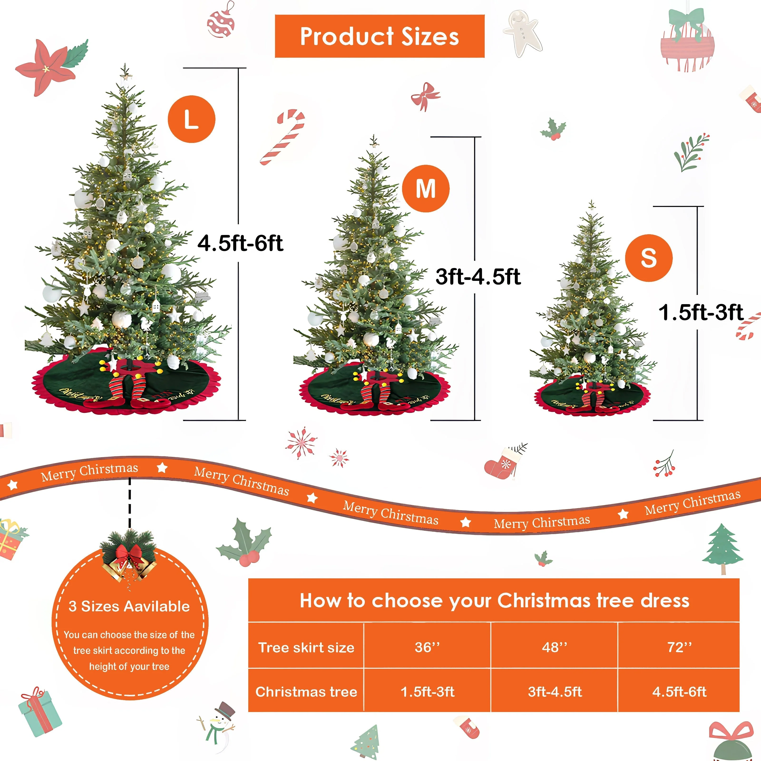 Christmas Highland Cow Quilted Tree Skirt GFTOHD1335