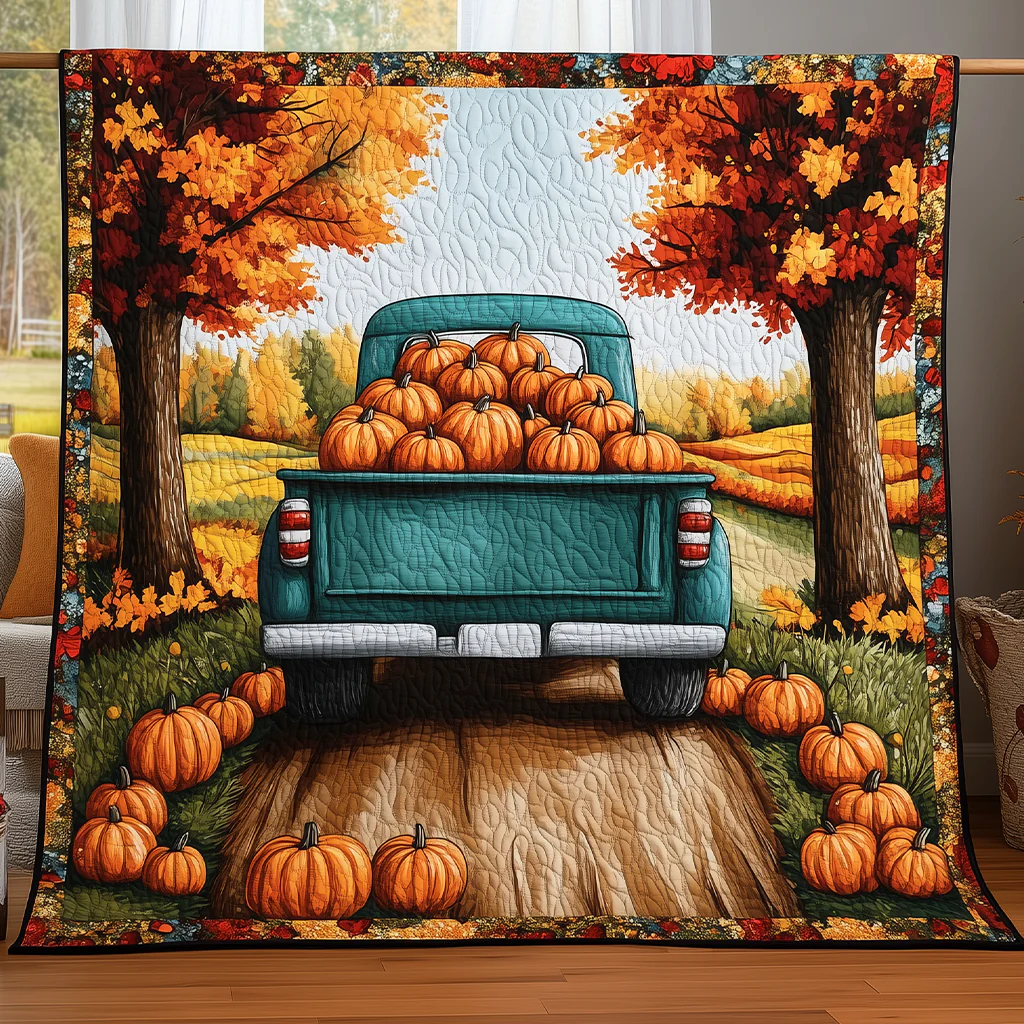 Autumn Harvest Journey Quilted Blanket GFTOHD140