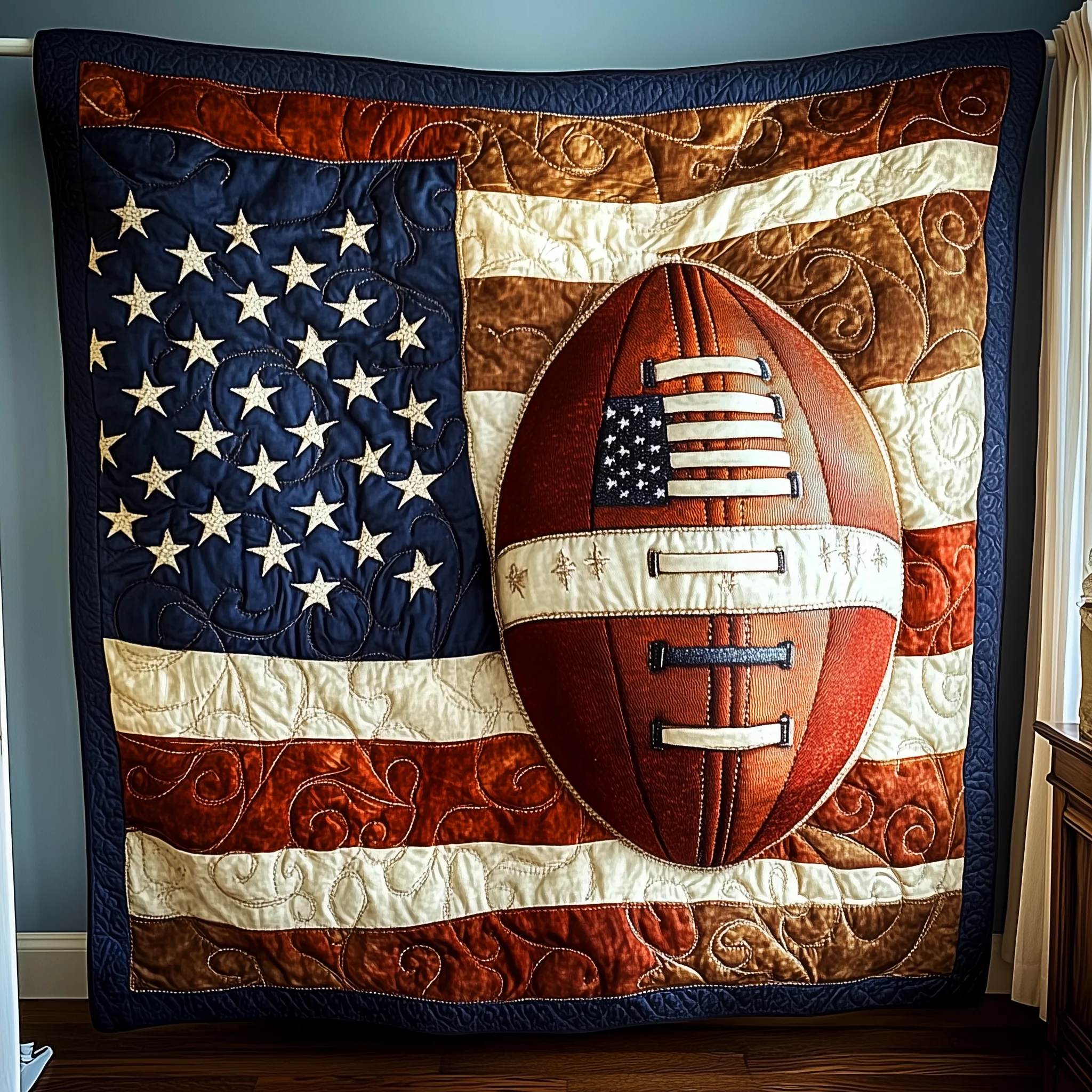 American Football Quilted Blanket GFTOAB1347