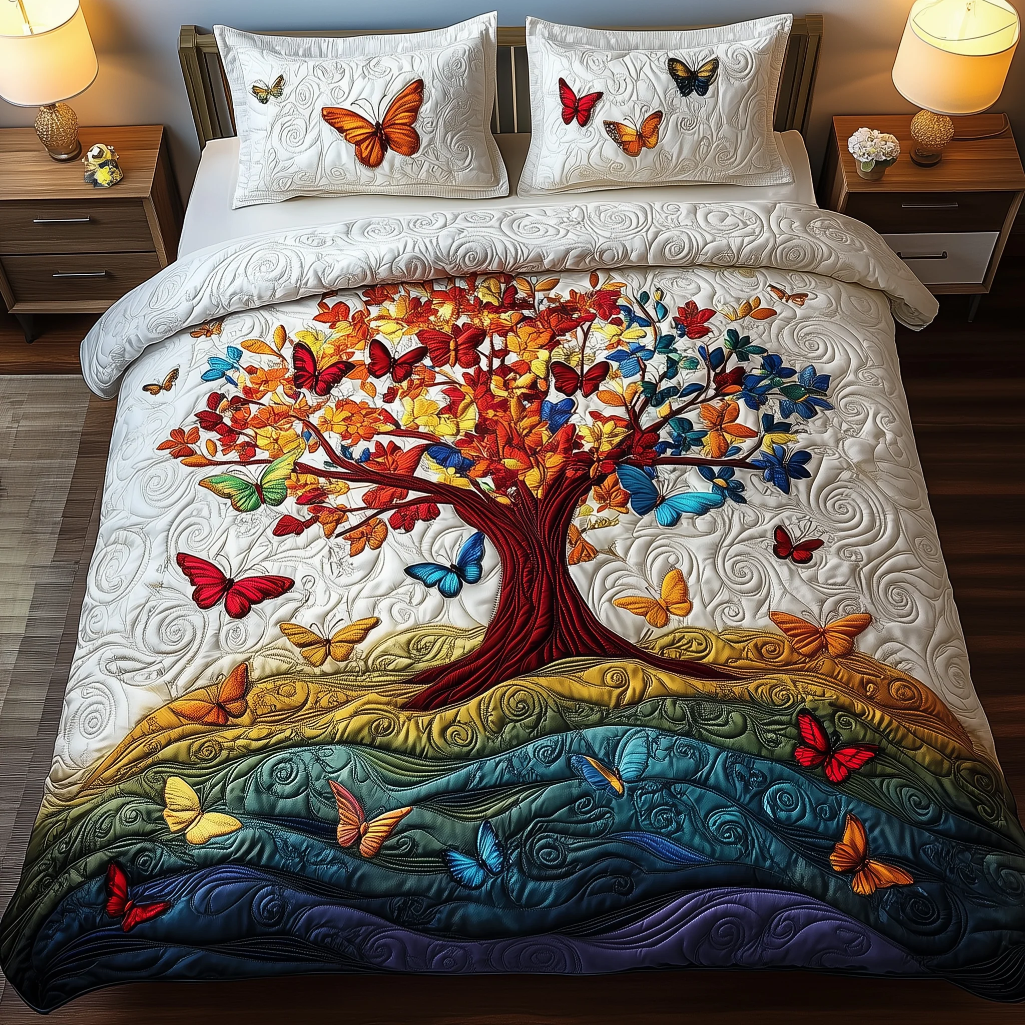 Butterfly Eternal Haven 3-Piece Quilted Bedding Set GFTOHD1593