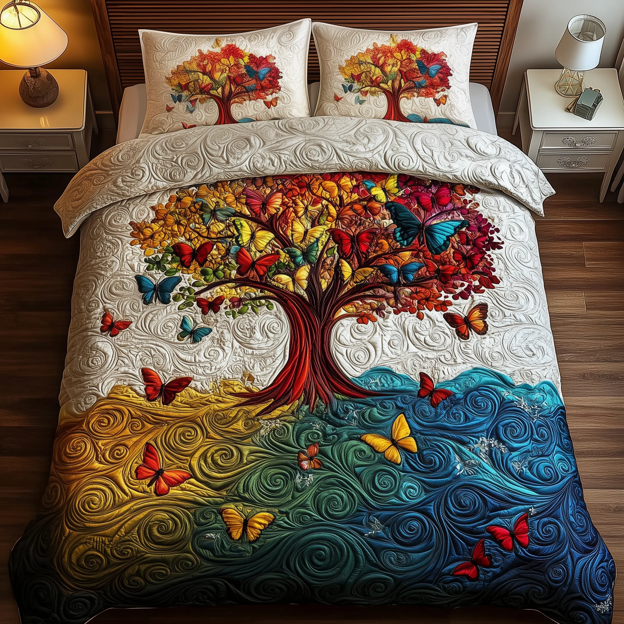 Butterfly Eternal Haven 3-Piece Quilted Bedding Set GFTOHD1594