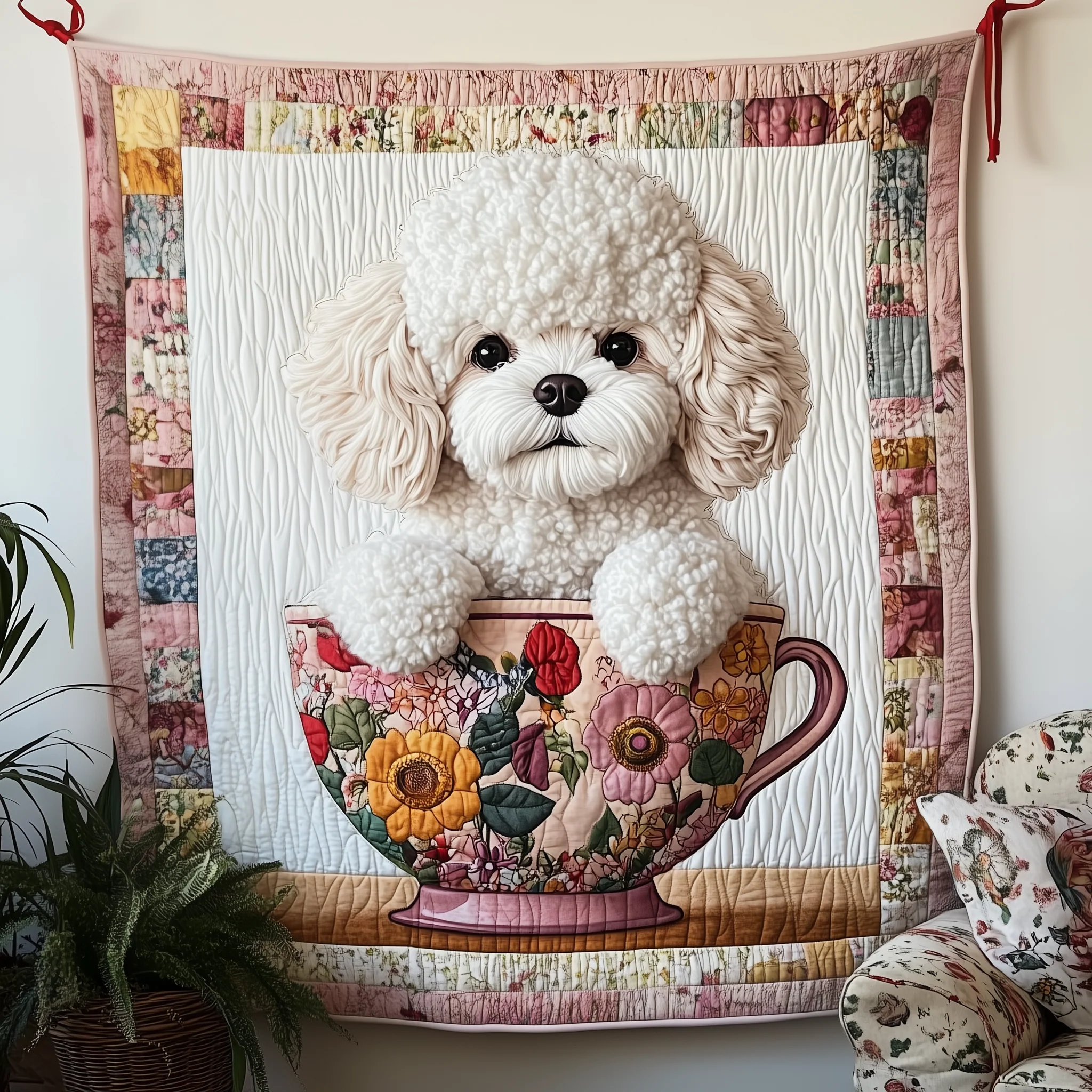 Bichon Frise Quilted Blanket GFTOTP1097