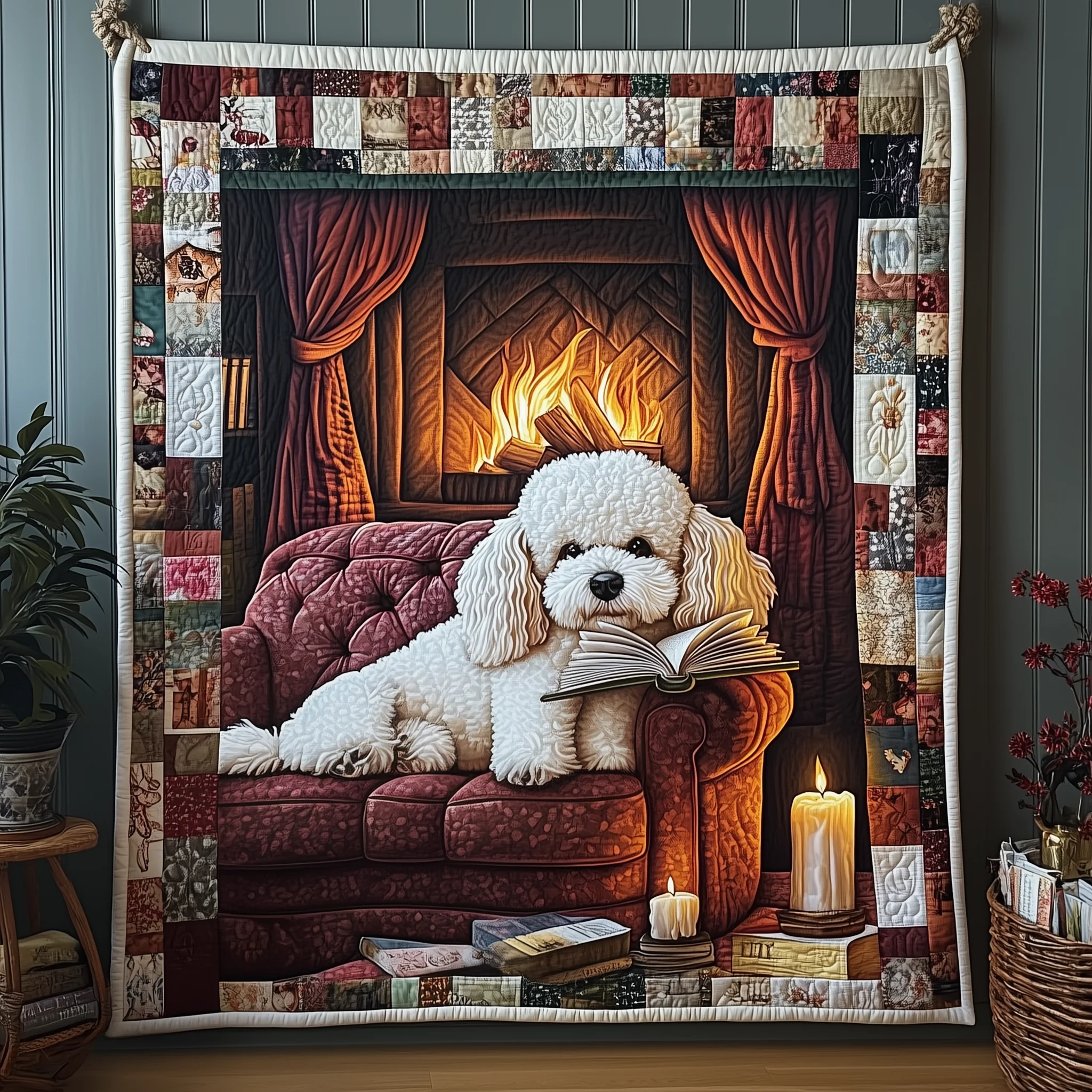 Bichon Frise Quilted Blanket GFTOTP1102