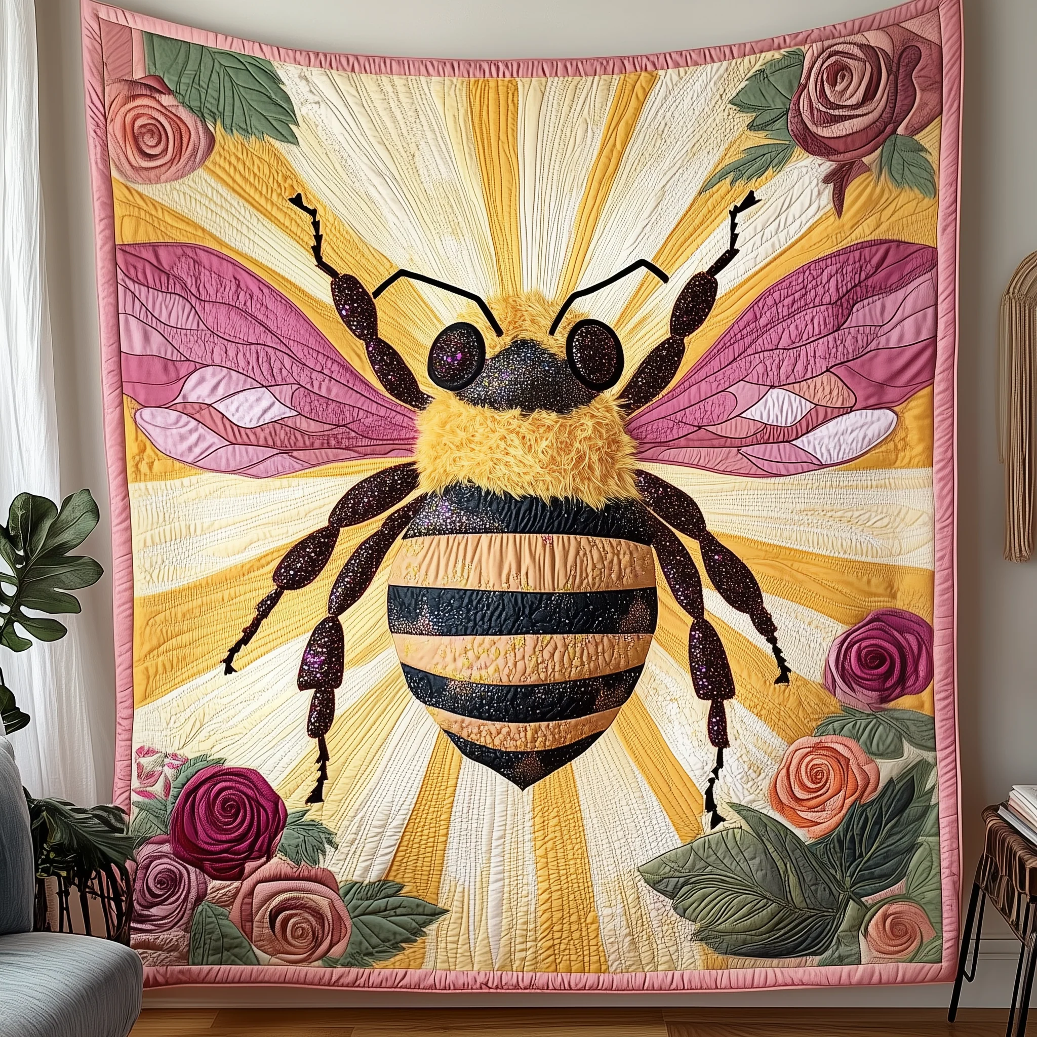 Bee In Bloom Quilted Blanket GFTOTP2131