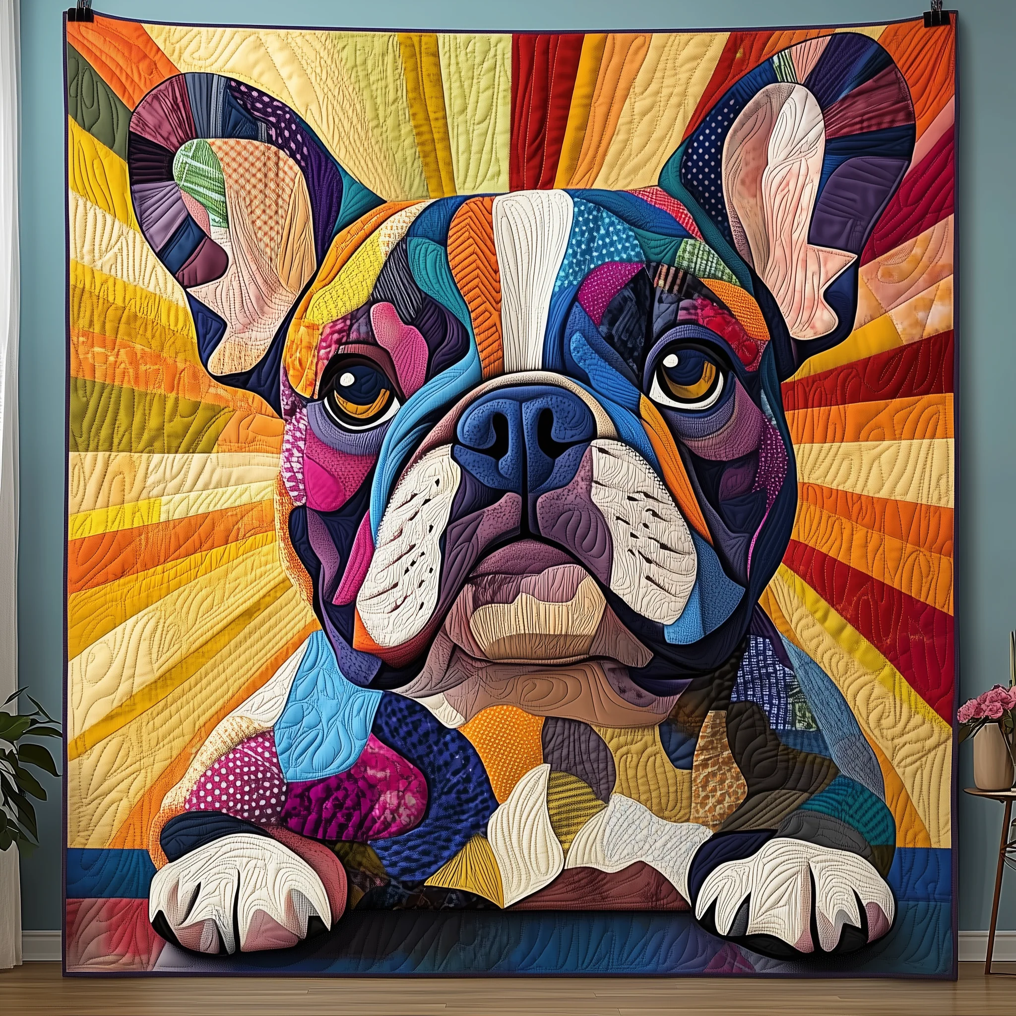 Adorable French Bulldog Quilted Blanket GFTOTP2028