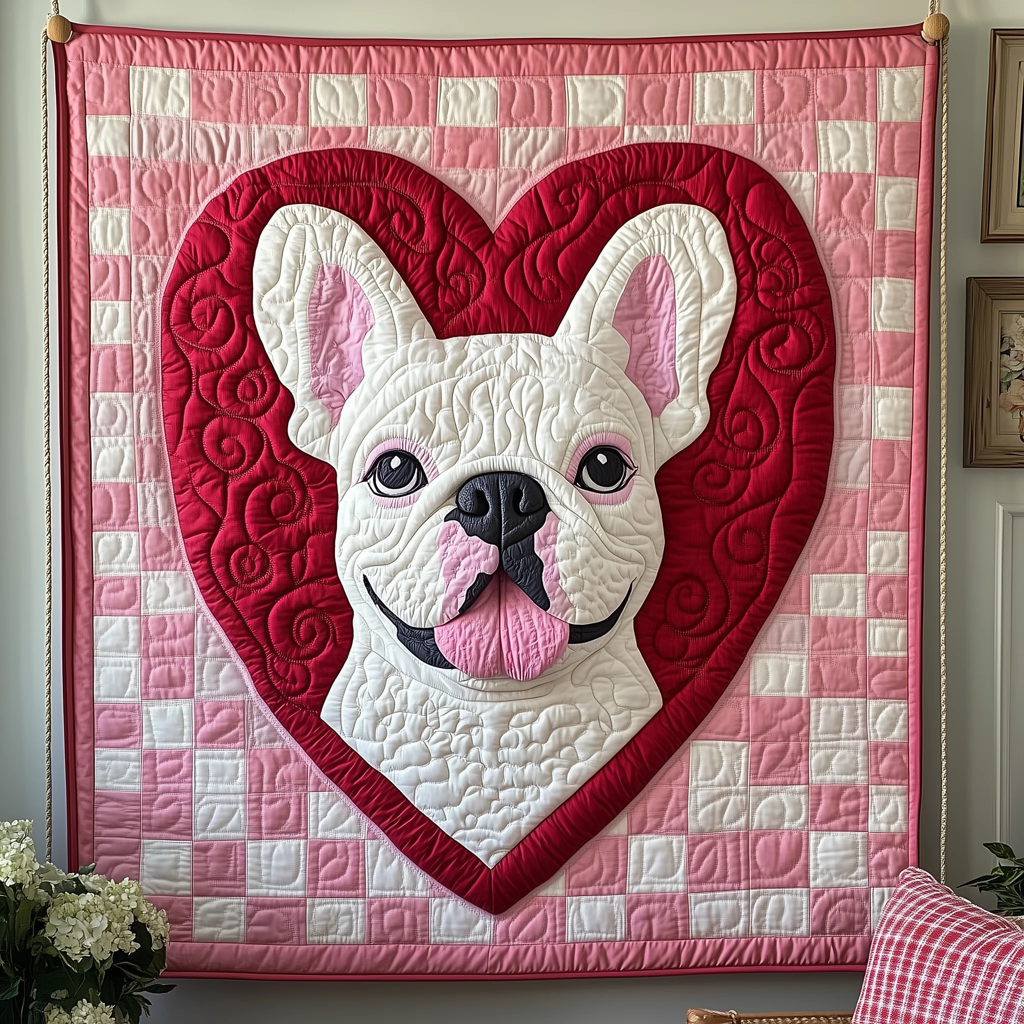 Bulldog Love Snuggle Quilted Blanket GFTOTP2018
