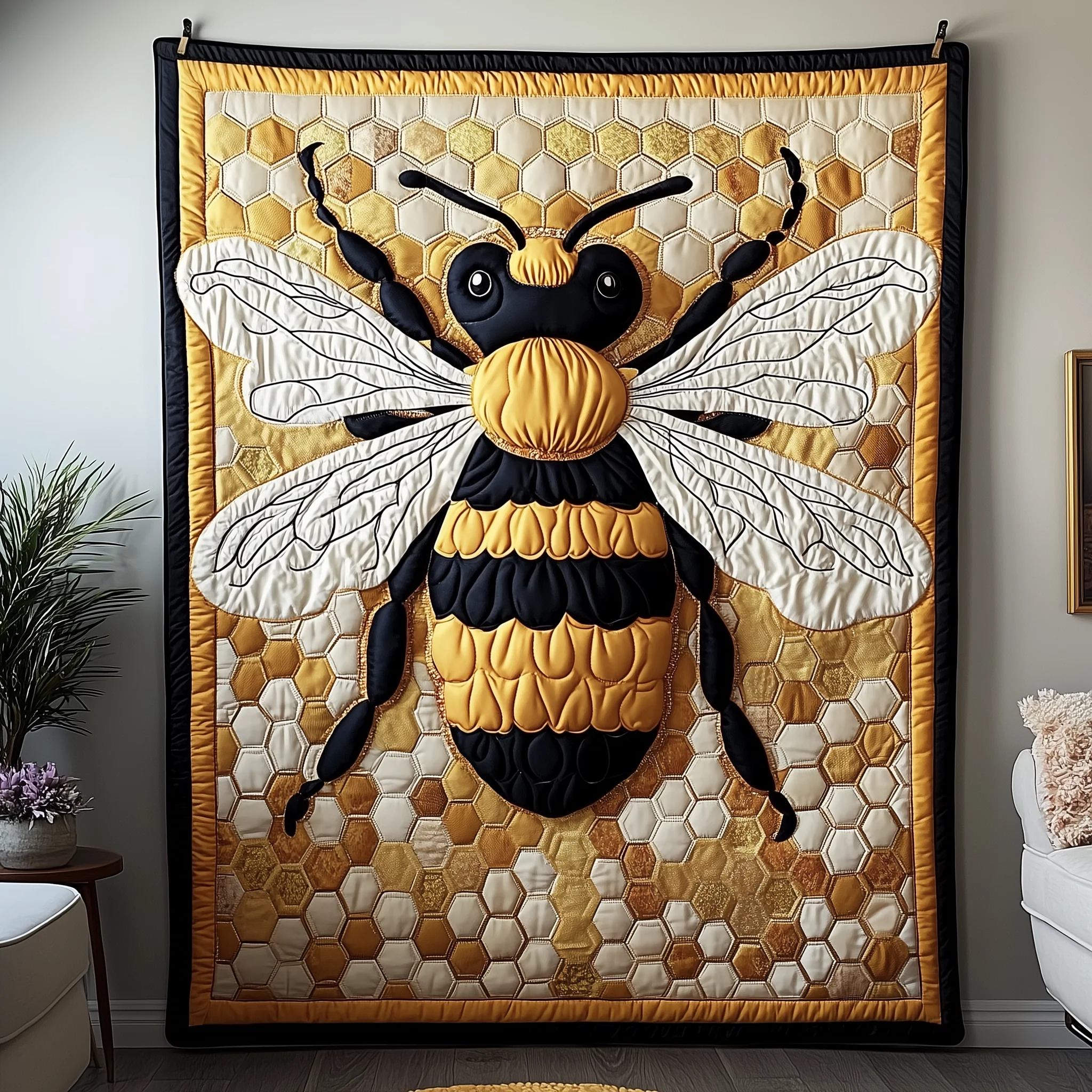 Bee In Bloom Quilted Blanket GFTOTP2133