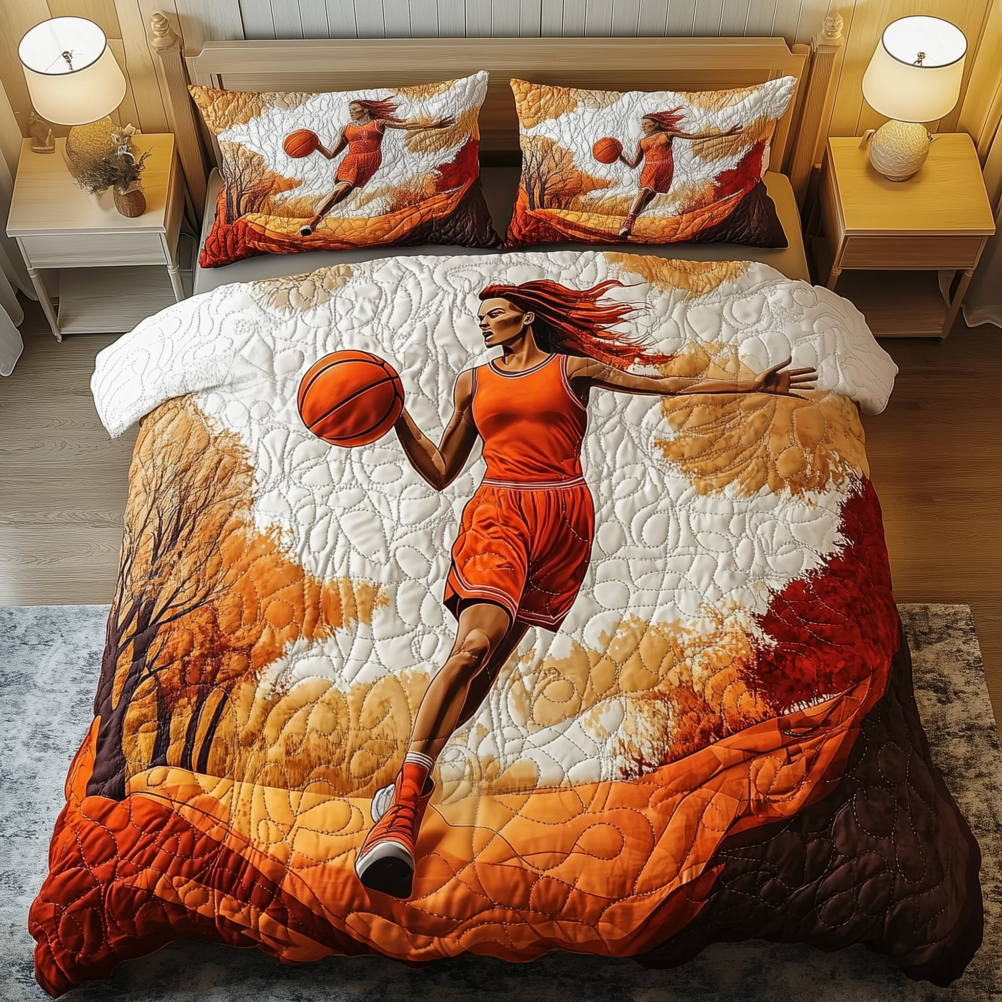 Basketball 3-Piece Quilted Bedding Set GFTOAB1768