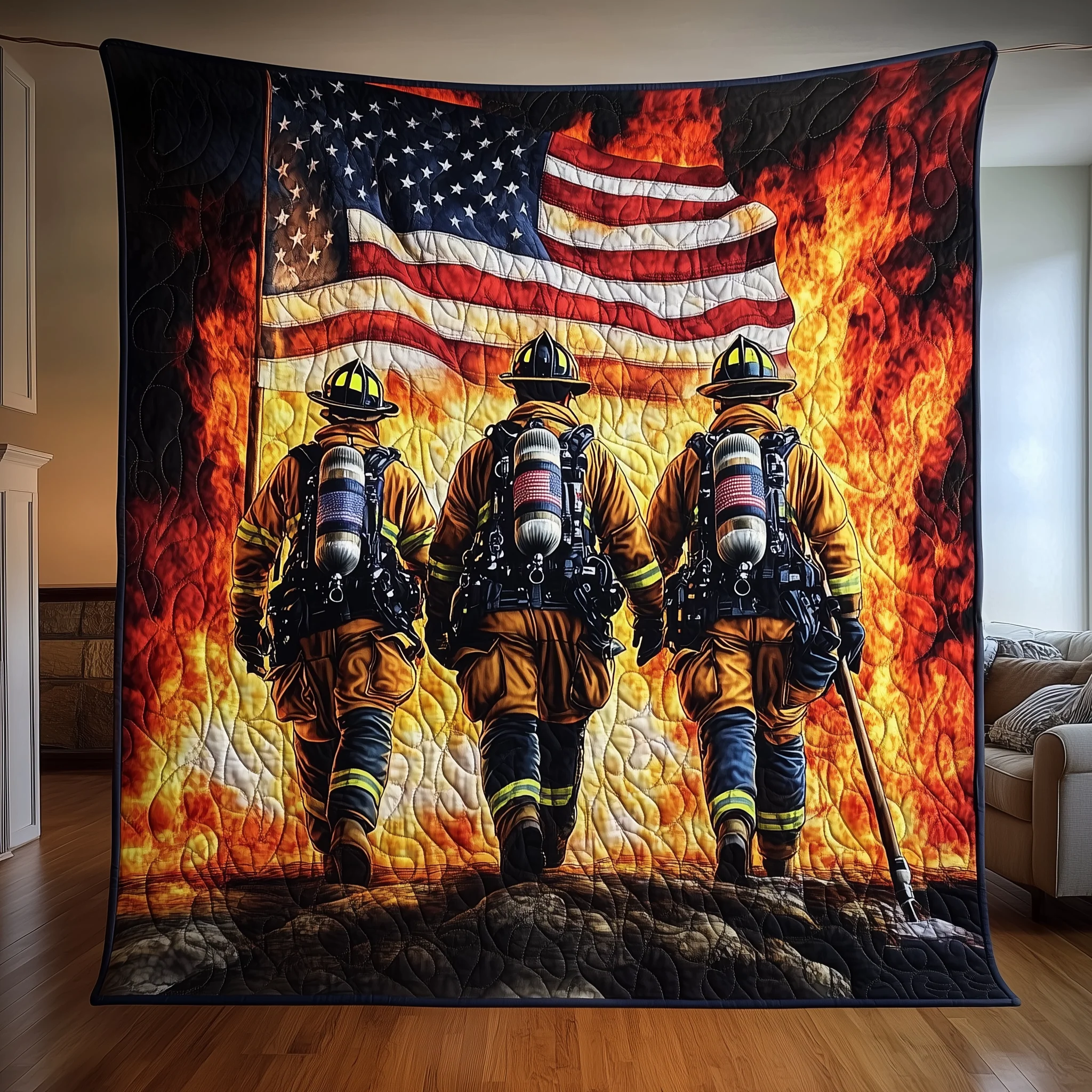 American Firefighter Quilted Blanket GFTONL1462