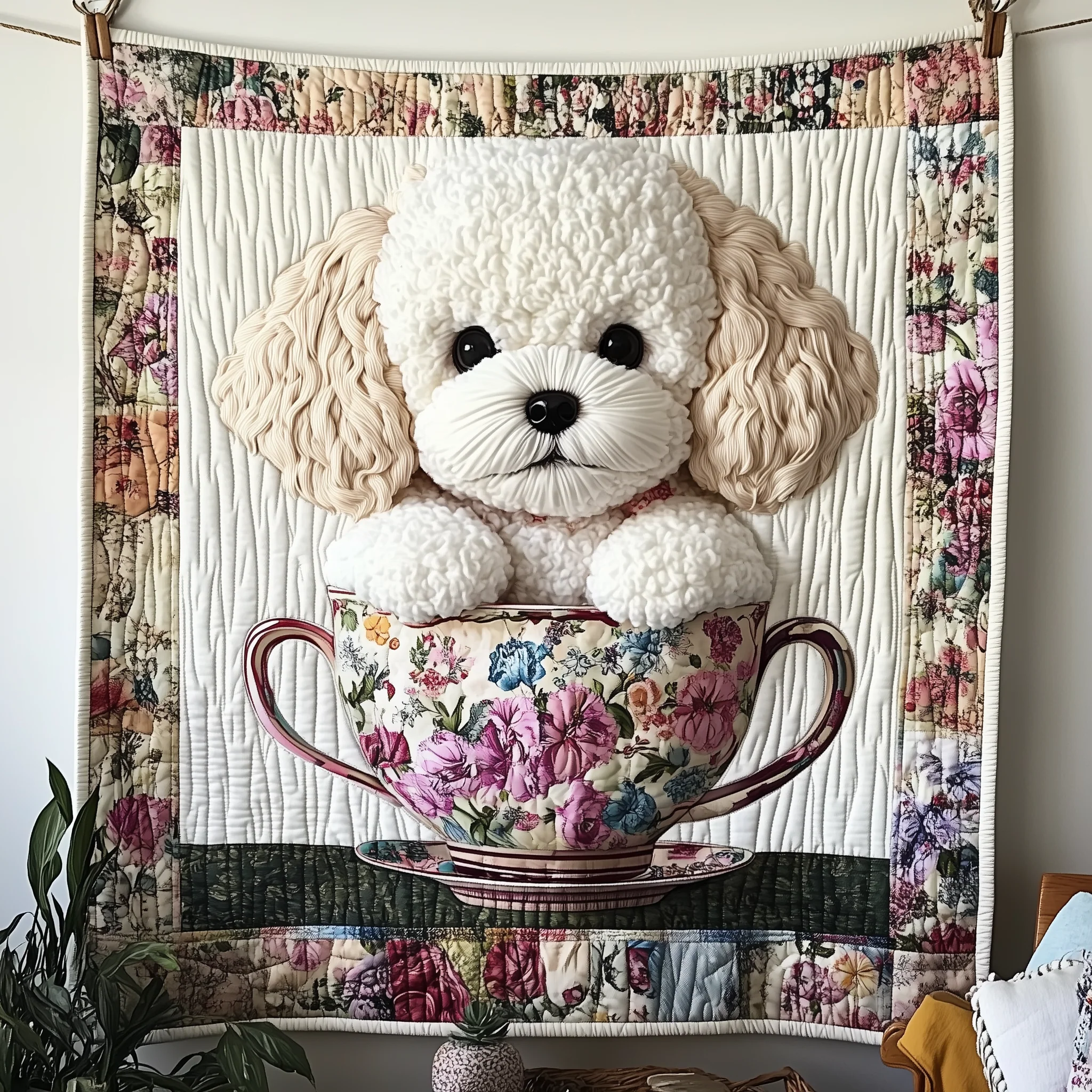 Bichon Frise Quilted Blanket GFTOTP1096