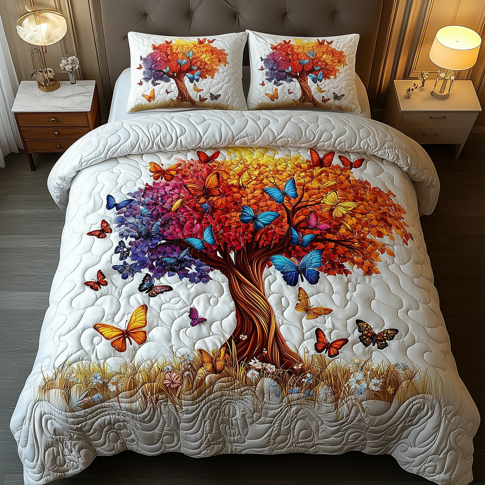 Butterfly Eternal Haven 3-Piece Quilted Bedding Set GFTOHD1595