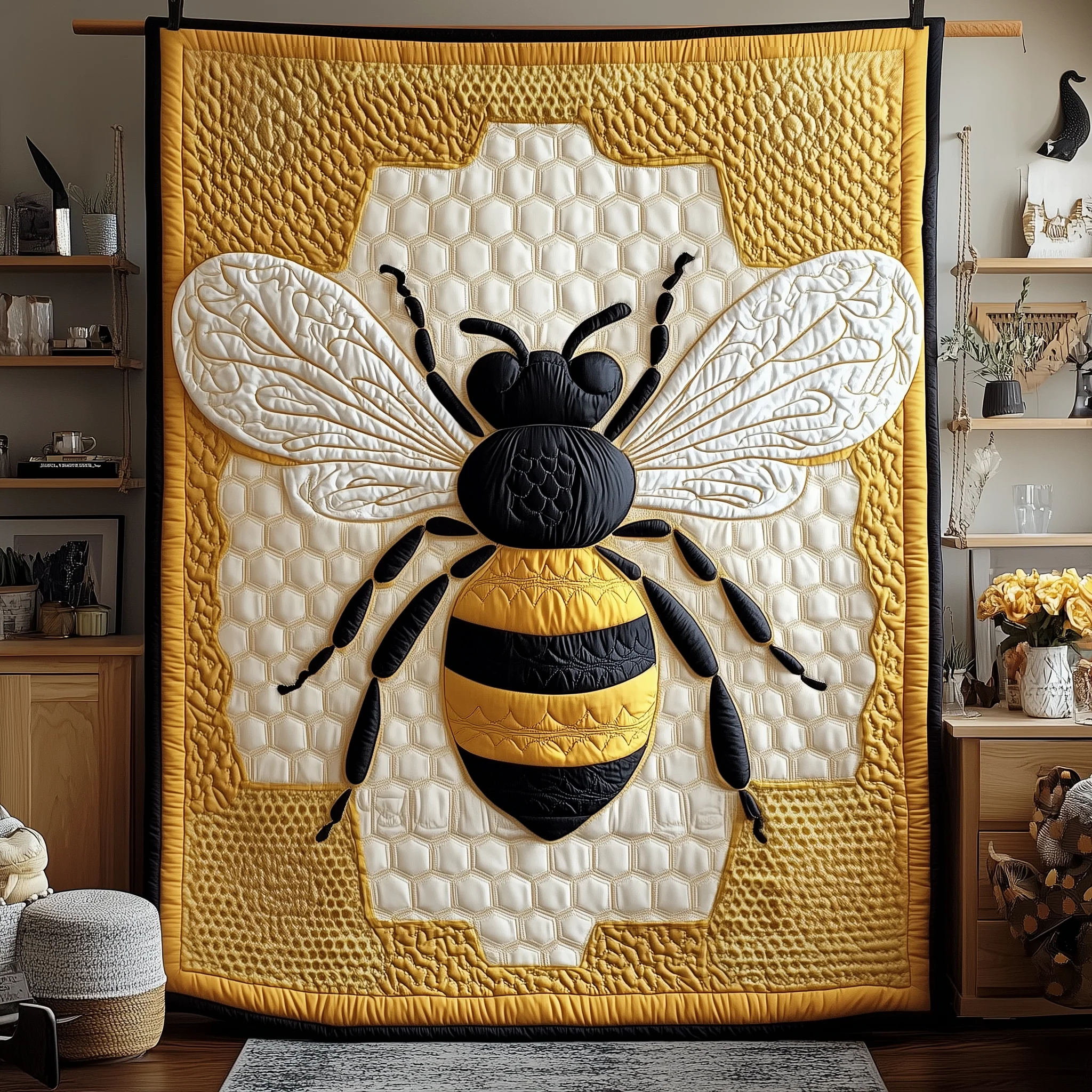 Bee In Bloom Quilted Blanket GFTOTP2135