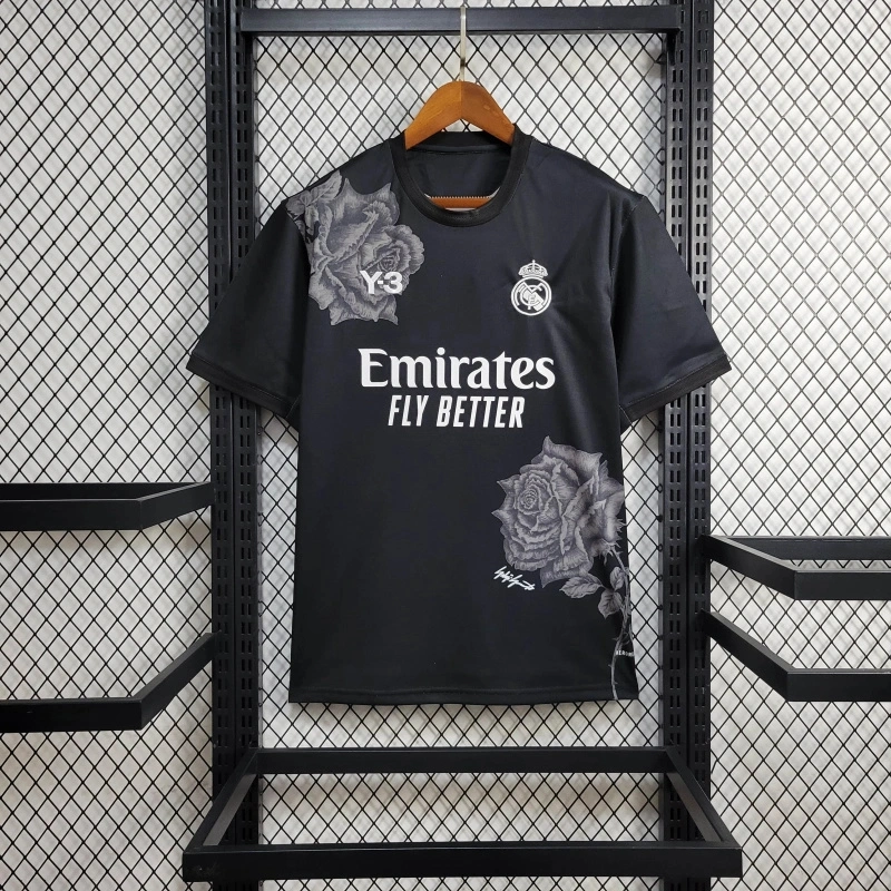 Y3 Real Madrid 24-25 Black Football Jersey