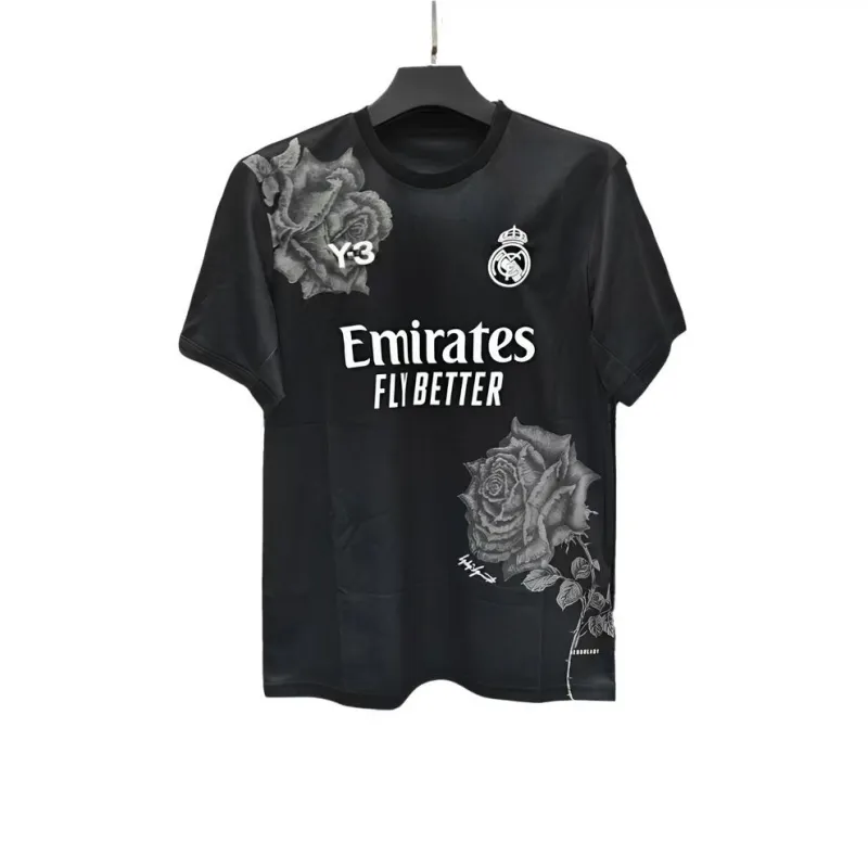 Y3 Real Madrid 24-25 Black Football Jersey