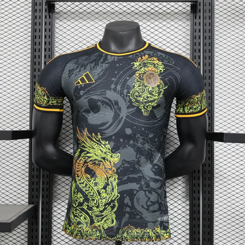 Real Madrid 24-25 Dragon Pattern Black Player Edition Jersey