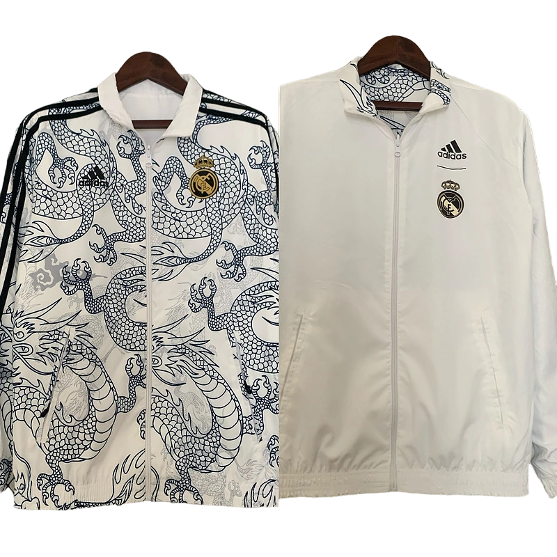 Real Madrid Double Sided Windbreaker White Jacket 2024