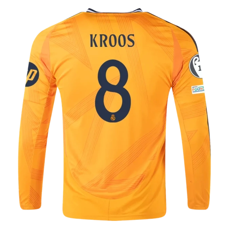 24-25 Real Madrid KROOS #8 Away Soccer Jersey Long Sleeve