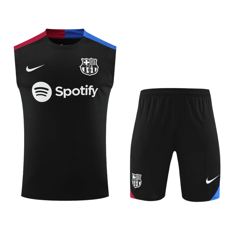 Barcelona Pre-Match Soccer Jersey Vest Kit(Jersey+Shorts) 2024-25