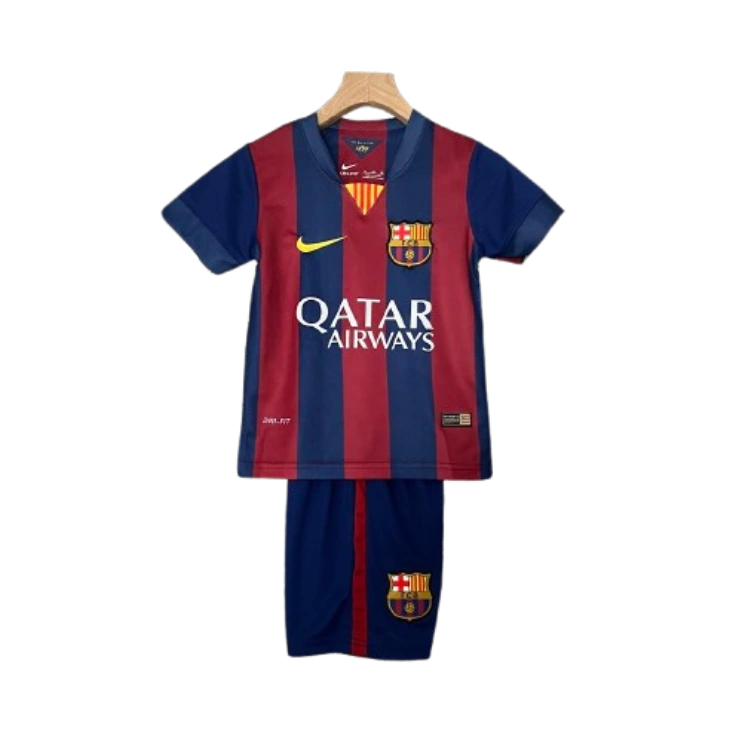 Barcelona Home 2014-15 Retro Kids Kits Jersey+Shorts