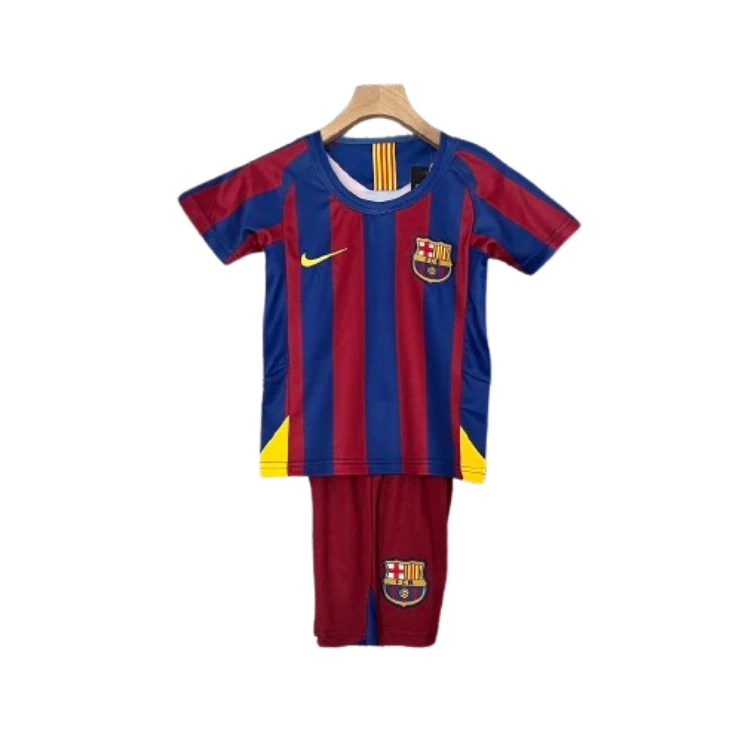 Barcelona 05-06 Home Retro Kids Kits Football Jersey