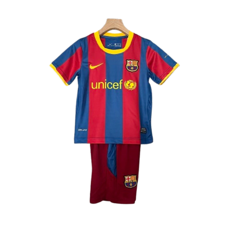 Barcelona 10-11 Home Retro Kids Kit Football Jersey