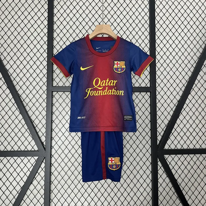 Barcelona 12-13 Home Retro Kids Kits Children Shirt Soccer Jersey