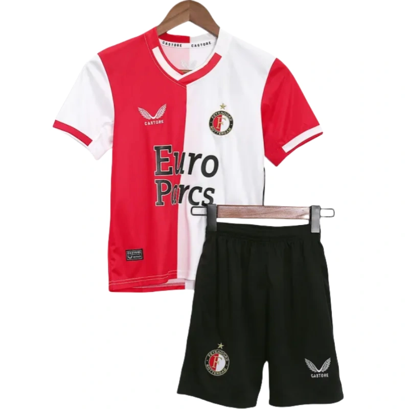 Kids Feyenoord 2023/24 Home Kit Jersey+Short