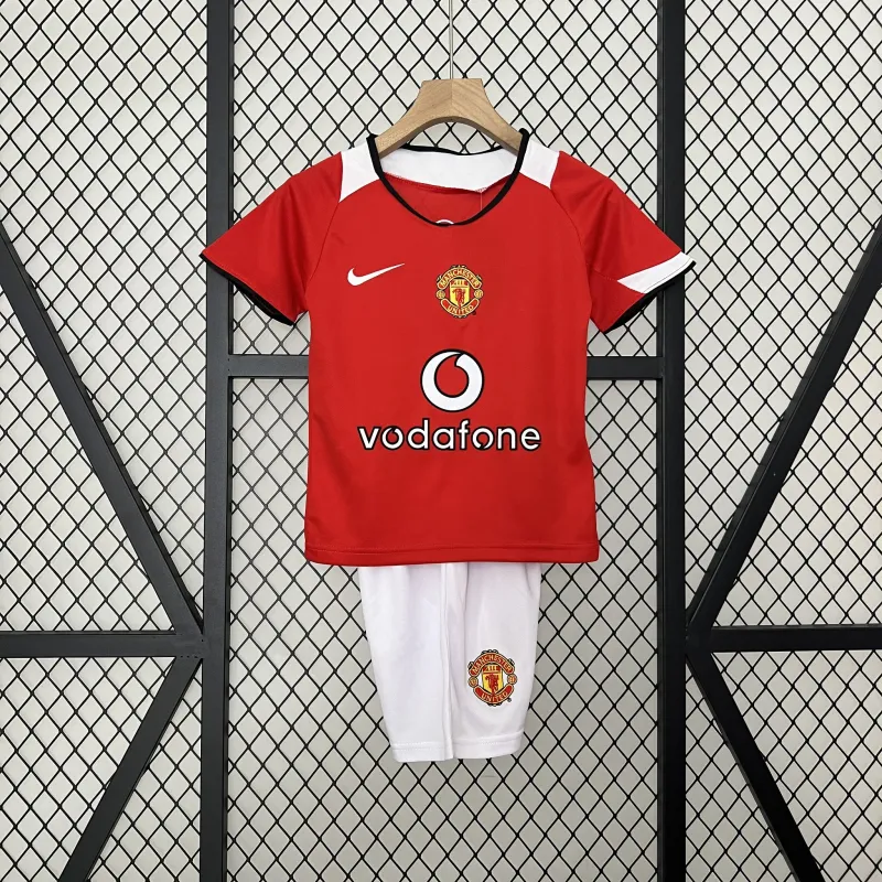 Manchester United 05-06 Home Retro Kids Kits Youth Apparels Jersey