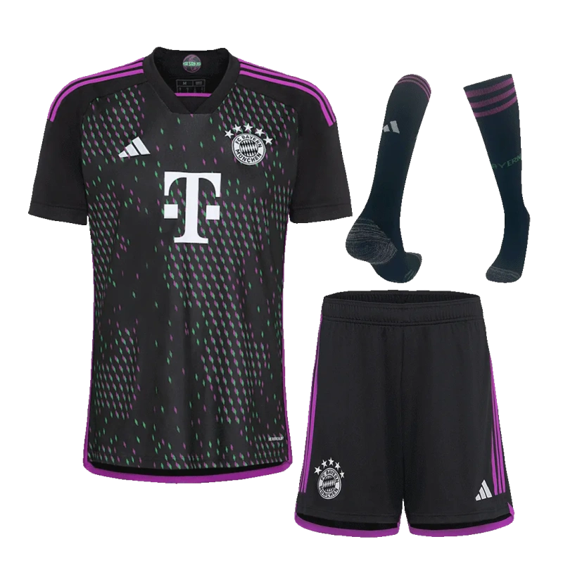 23-24 Bayern Munich Away Whole Kit (Jersey+Shorts+Socks)