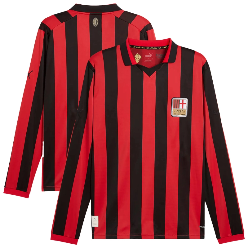 AC Milan Puma 125th Authentic Jersey 24-15 Red Long Sleeve