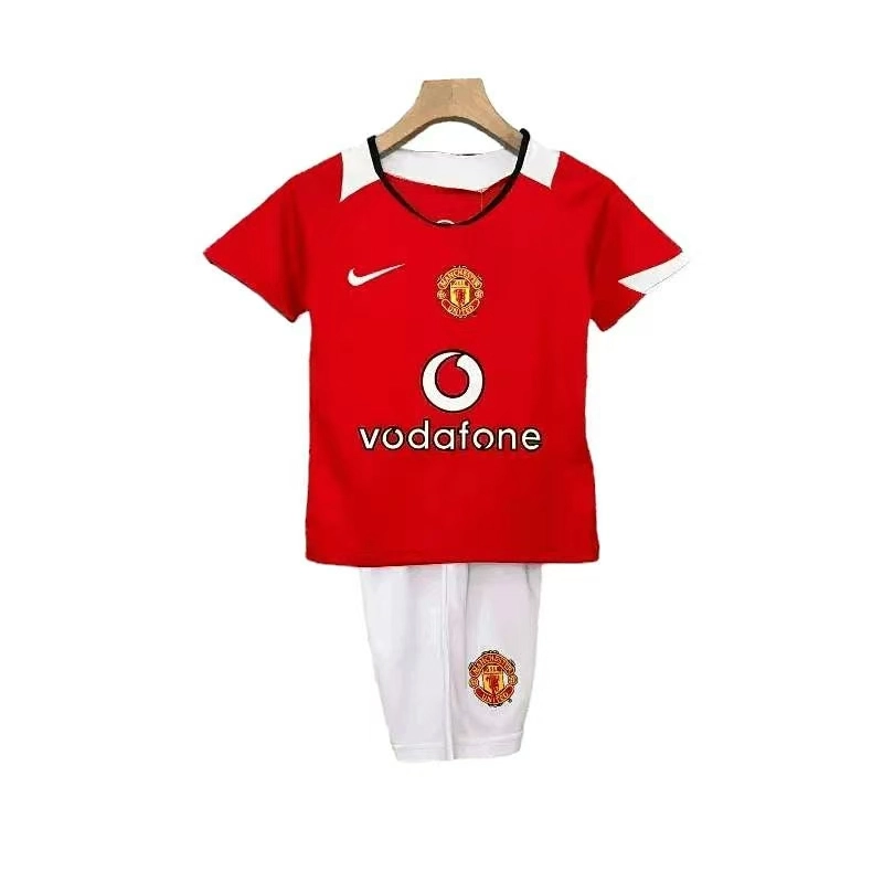 Manchester United 05-06 Home Retro Kids Kits Youth Apparels Jersey
