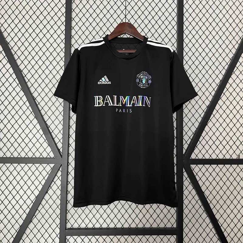 24-25 Manchester United BALMAIN Joint Edition Black Kit Shirt