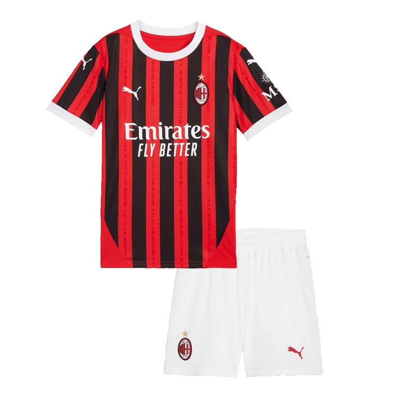 Kids AC Milan Home Jersey Kit 2024-25 Youth Apparels