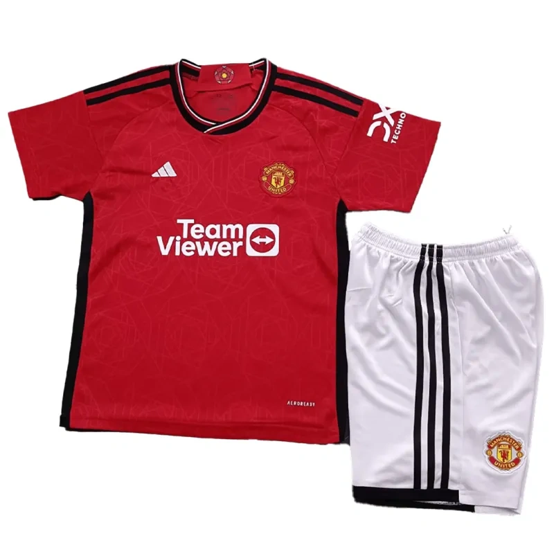 Kids Manchester United 2023/24 Home Jersey Kit