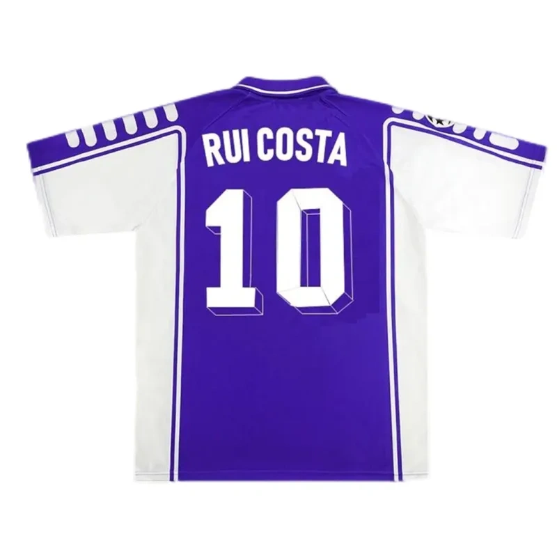 Fiorentina BATISTUTA #9 RUI COSTA #10 1999/00 Retro Jersey Home