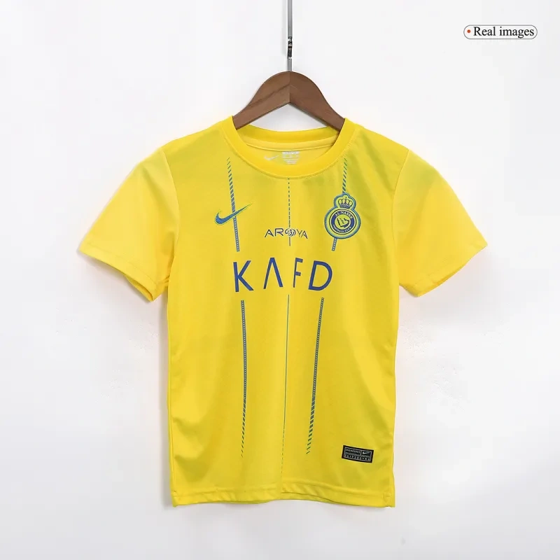 Kids Al Nassr 2023/24 Home Kit Jersey+Shorts