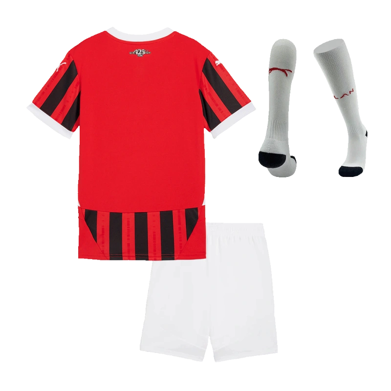 Kids AC Milan Custom Home Full Soccer Kits 2024-25
