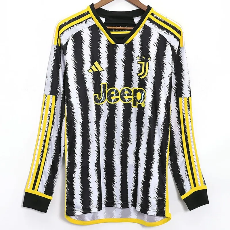 2023-24 Juventus Home Long Sleeve Jersey