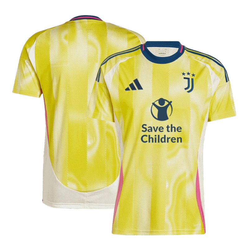 Juventus Away Replica Jersey Save The Children Sponsor 2024-25