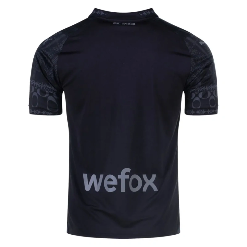 23-24 AC Milan x Pleasures Fourth Jersey Black Shirt