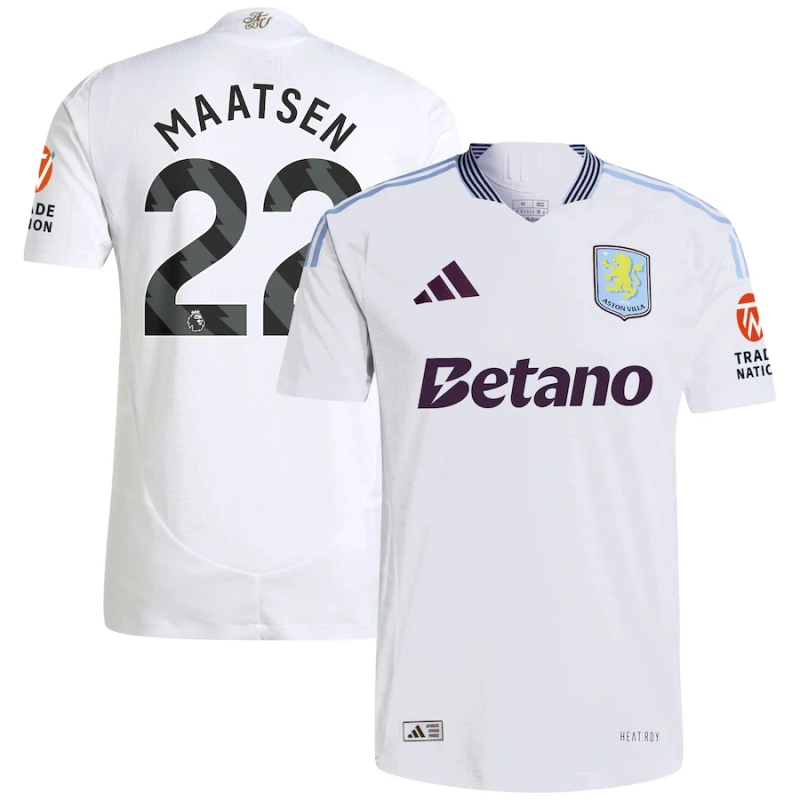MAATSEN #22 Aston Villa Away Jersey Player Version 2024-25