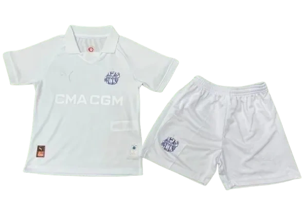 Kids Marseille 125-Year Anniversary White Kits 2024-25